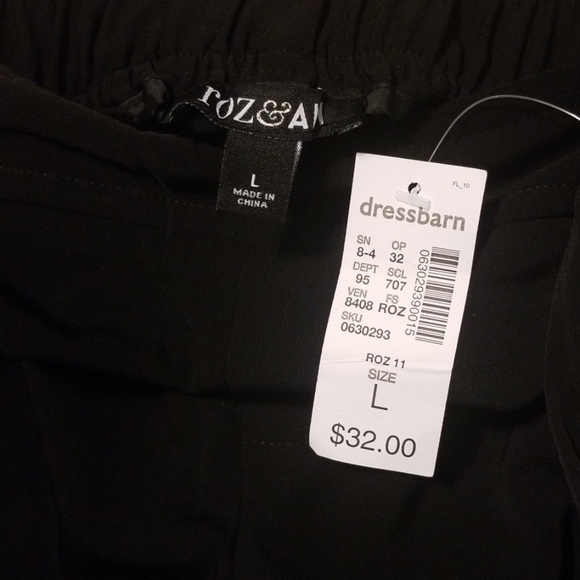 Roz & Ali Black Pull on Ankle Pants - Picture 5 of 9